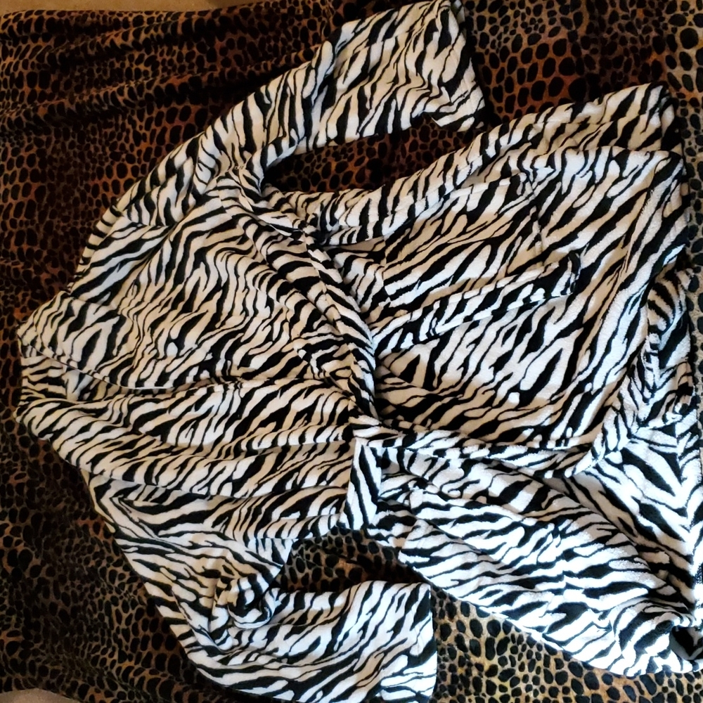Zebra Plush Robe